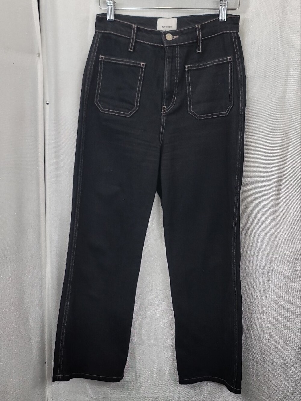 Reformation Alyssa Stretch High Rise Wide Leg Jeans in black Size 27 - Picture 2 of 9